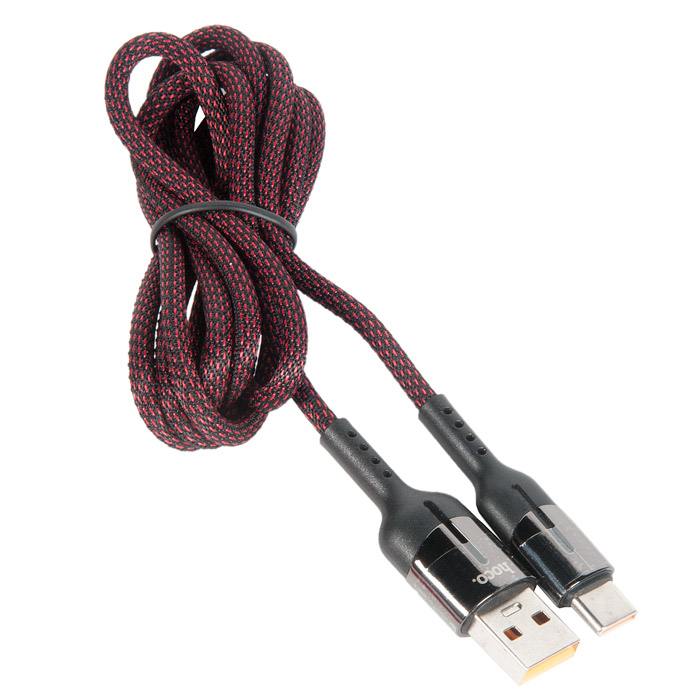 Кабель usb hoco u68 type-c 5a gusto flash charging data cable, длина 1.2м, 5.0а, быстрая зарядка ( fast charge) до 50w черный