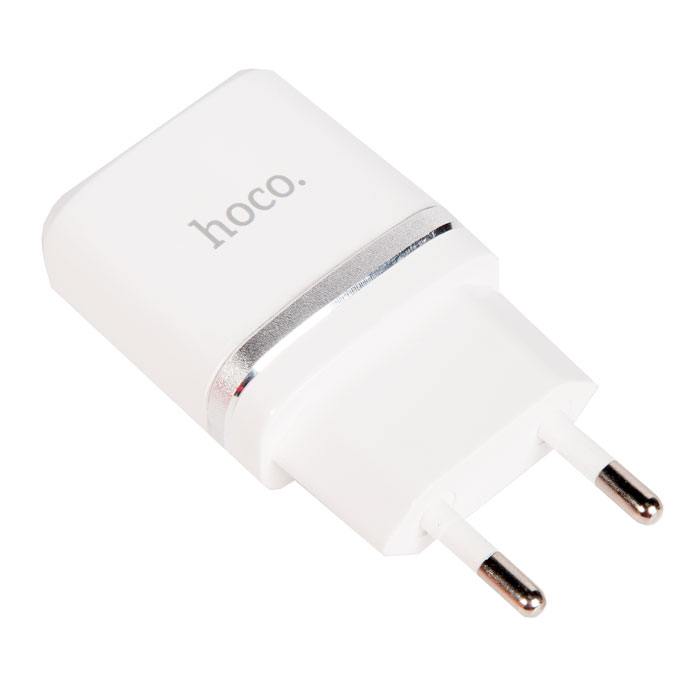 Зарядное устройство hoco c11 smart single usb charger(eu), белый (поврежденная упаковка)