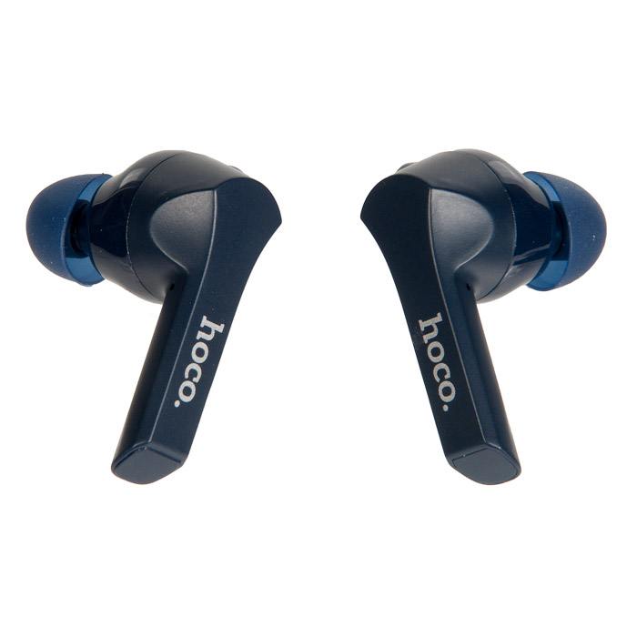 Наушники hoco es34 pleasure wireless headset беспроводные с док станцией, синий поврежденная упаковка