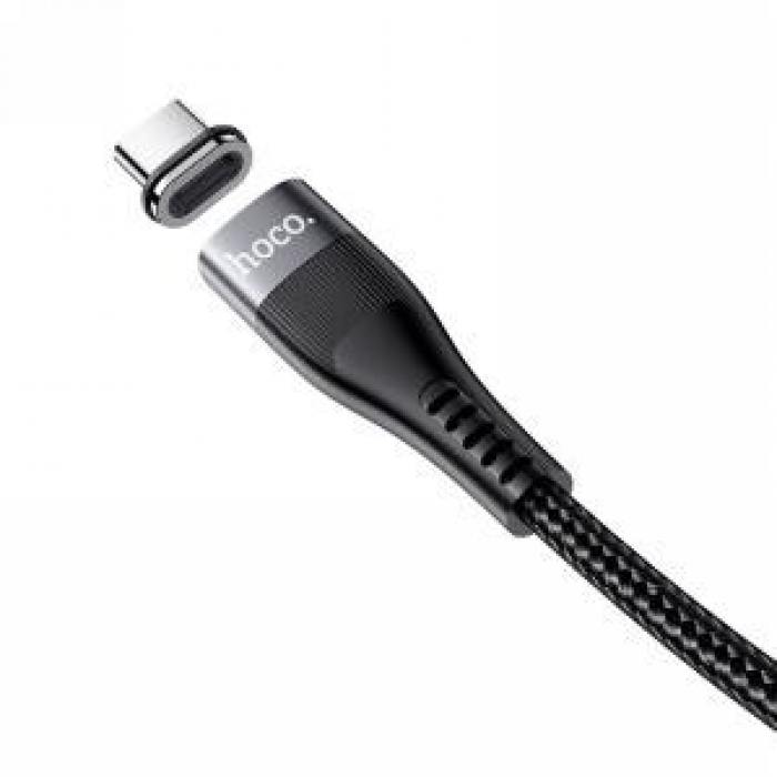 Кабель type-c u99 vortex 100w magnetic charging data cable for type-c длина 1.0м, 5.0a, черный